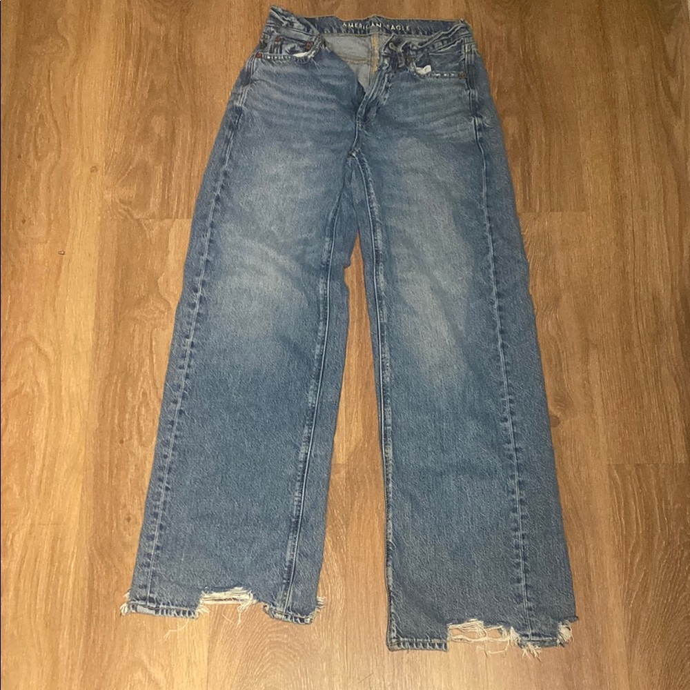 Women's Blue Wide Leg Jeans
